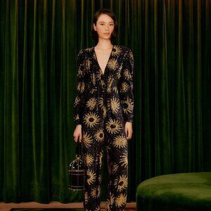 Sunny Mood Sequin V Neck Jumpsuit